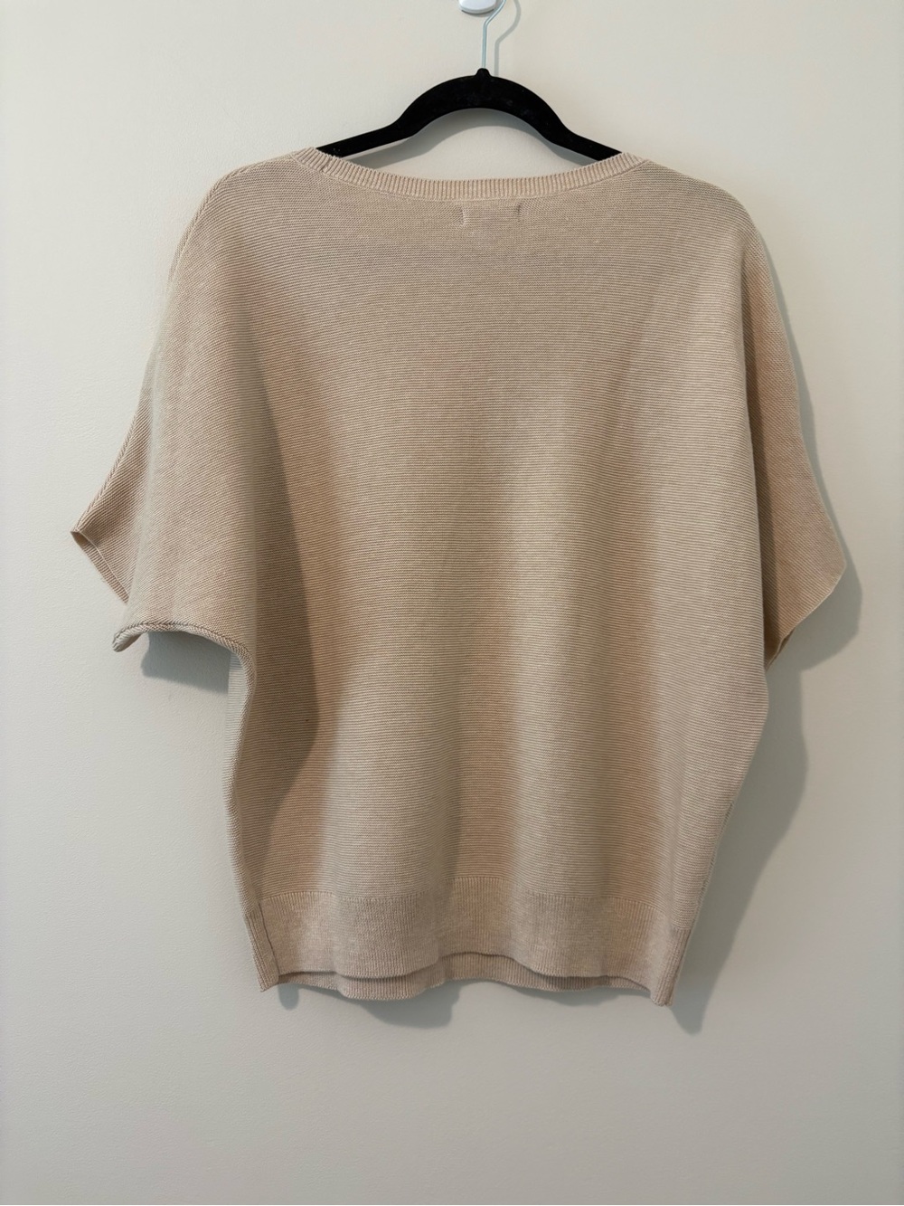 Quince Women's Short Sleeve Knit Sweater in Light Beige Size S Cotton - Picture 11 of 15